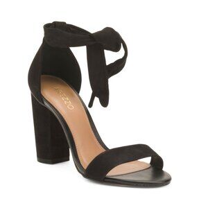 AREZZO Black Made In Brazil Suede Isabelli Heeled Sandals